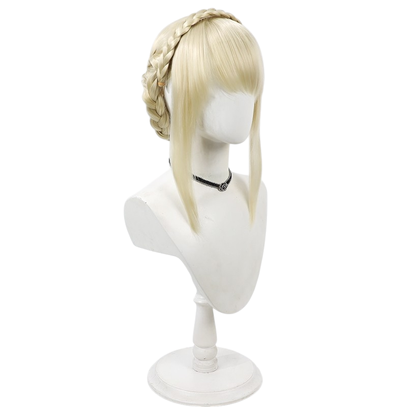 White Smoke Rya (Zorayas) Cosplay Wig - Elden Ring (Pale Yellow Twin Braids) (FEVERCOS)