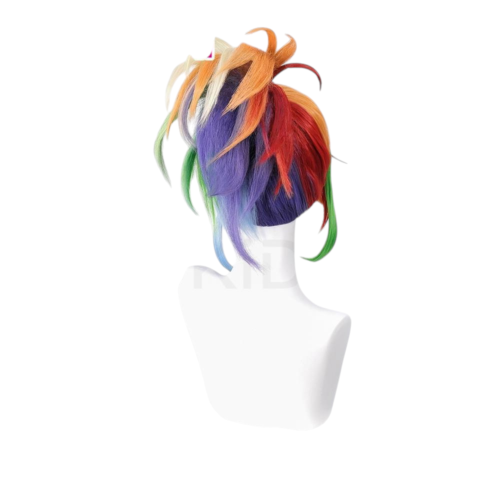 White Smoke Rainbow Dash Cosplay Wig - My Little Pony (Multicolor Rainbow Layers) (FEVERCOS)