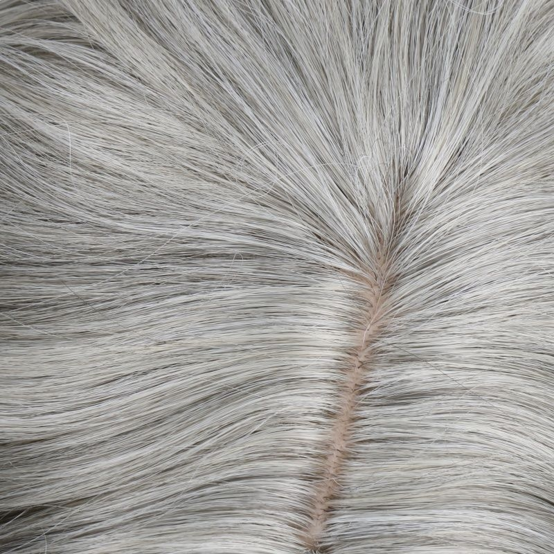 Dark Gray Grace Ashcroft Cosplay Wig - Resident Evil 9: Requiem (Platinum Wavy Side Part) (FEVERCOS)
