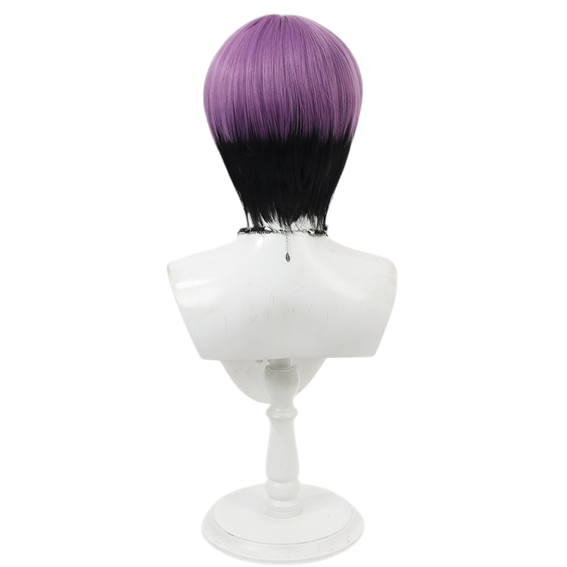 White Smoke Soshiro Hoshina Cosplay Wig - Kaiju No. 8 (Purple/Black Undercut) (FEVERCOS)