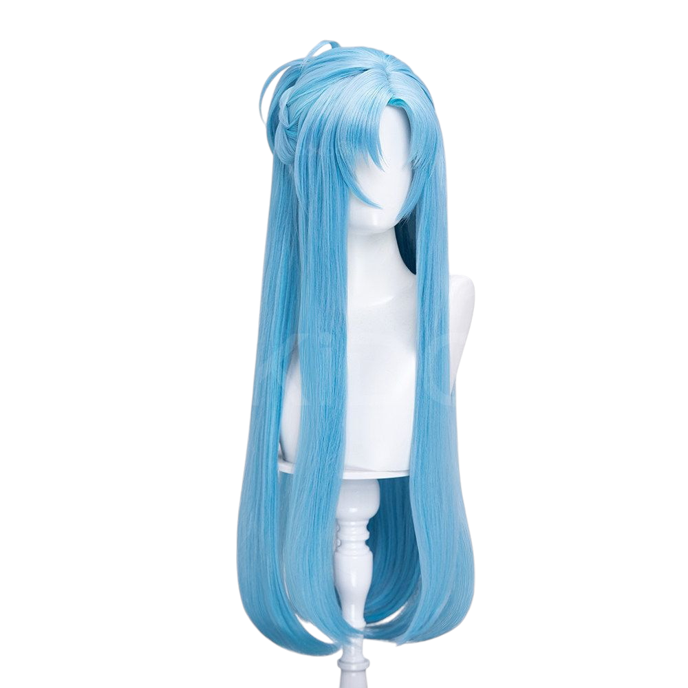 White Smoke Asuna (Undine Ver.) Cosplay Wig - Sword Art Online (Blue Tied Long Scalp) (FEVERCOS)