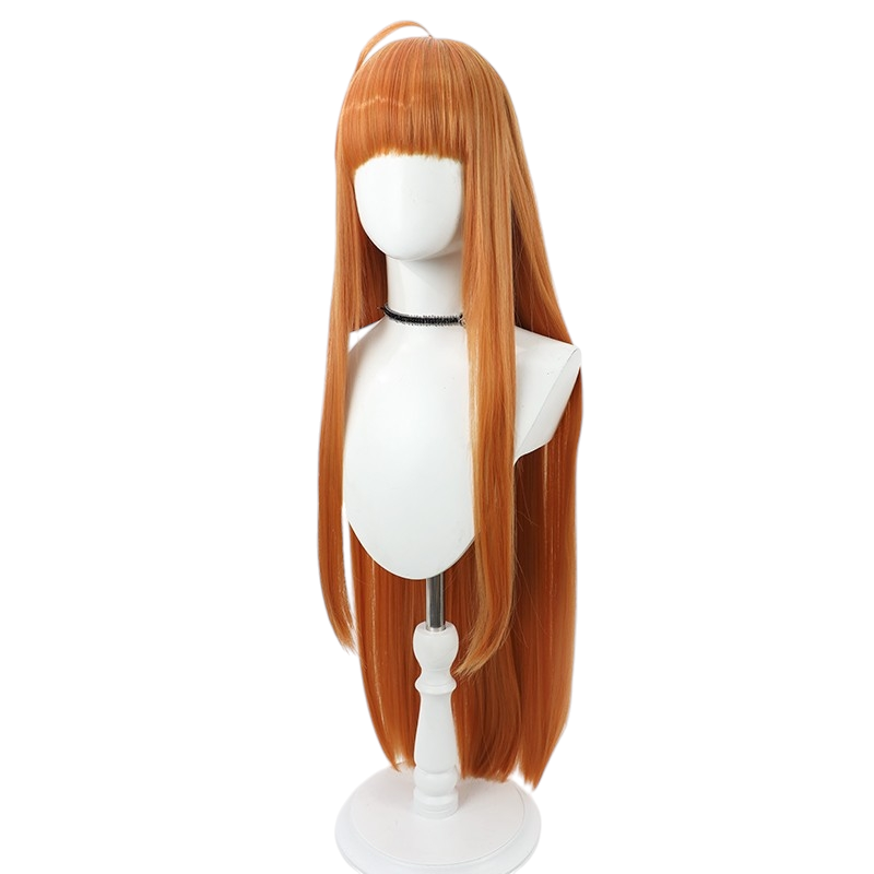 White Smoke Futaba Sakura (Premium Scalp) Cosplay Wig - Persona 5 (Orange Long) (FEVERCOS)