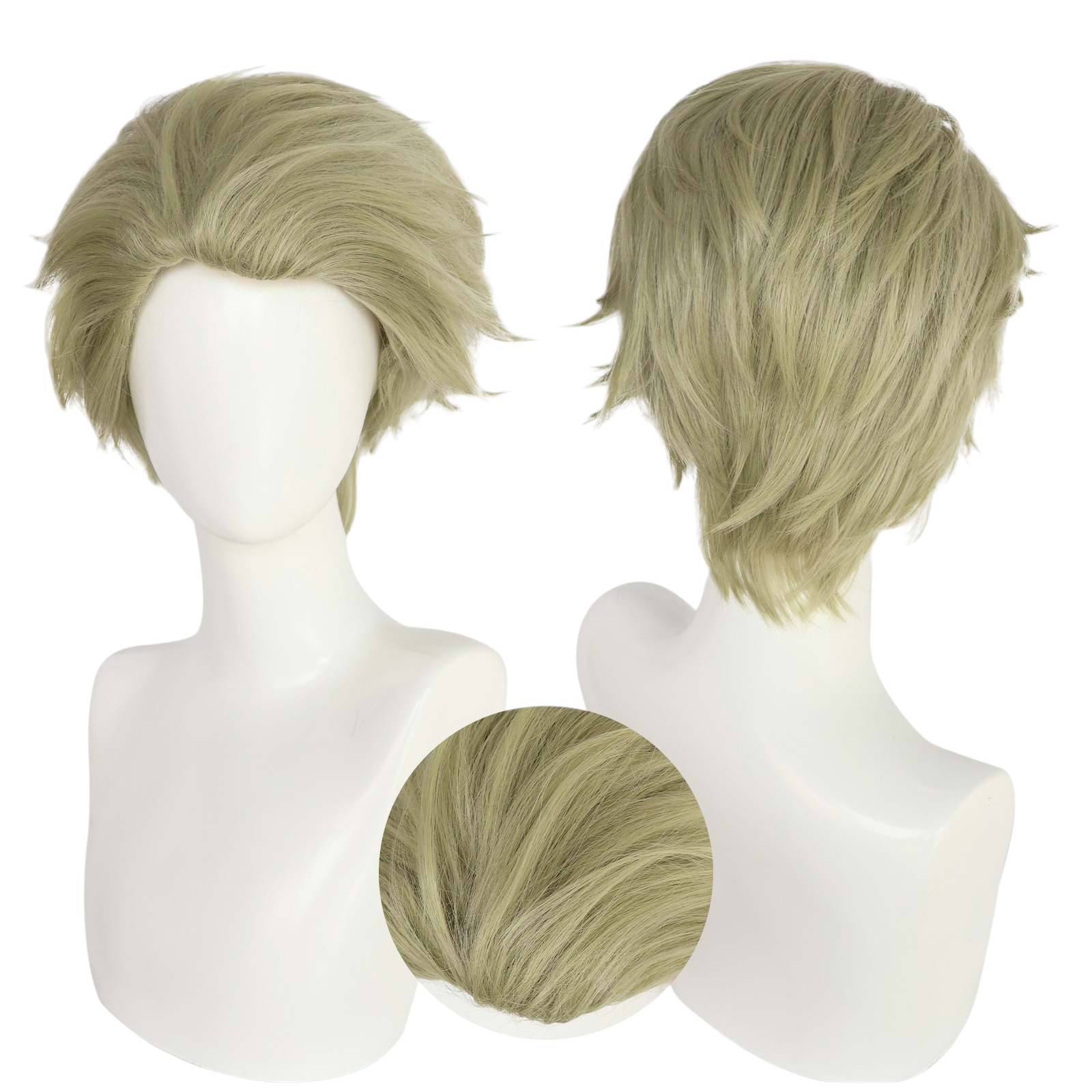 Antique White Kento Nanami Cosplay Wig - Jujutsu Kaisen (Blonde Side Part) (FEVERCOS)