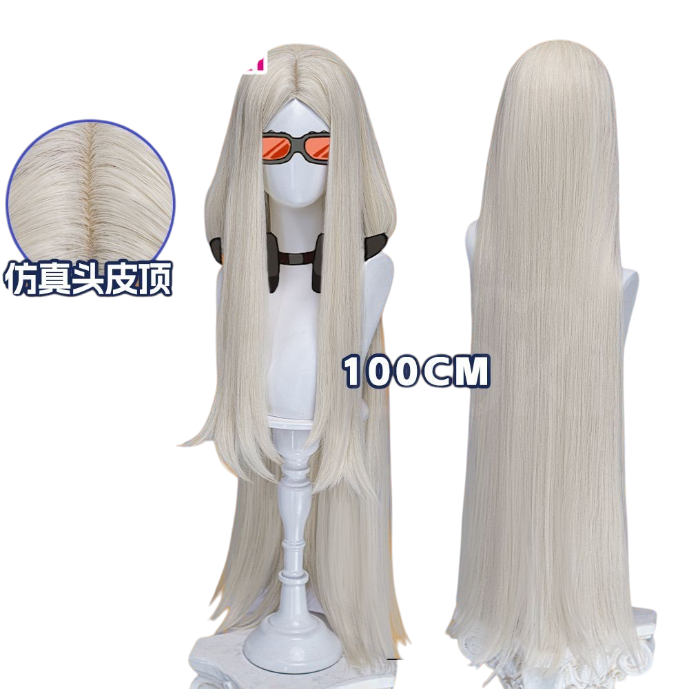 White Smoke Auguste Cosplay Wig - Gachiakuta (100cm Long Scalp Style) (FEVERCOS)