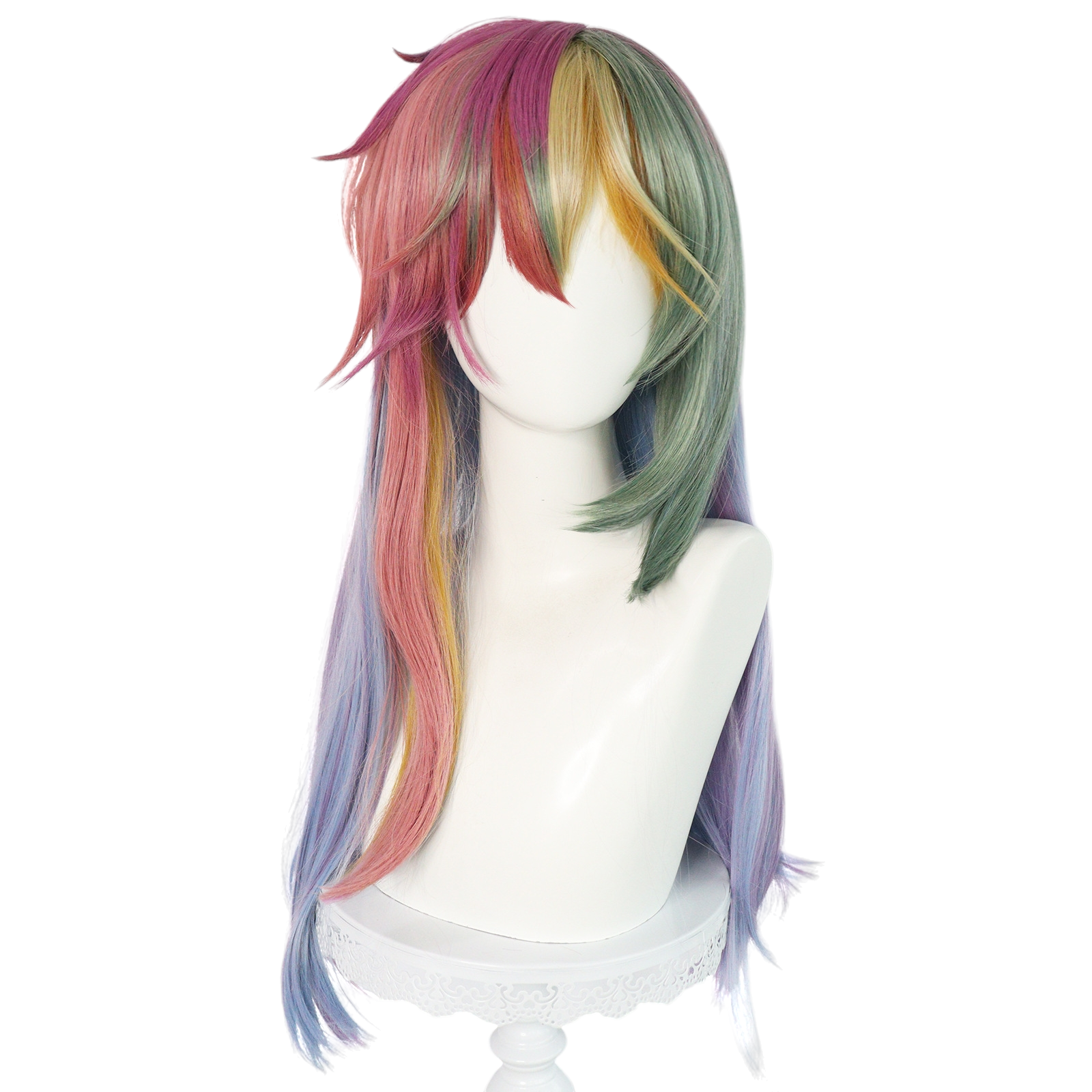 Light Gray Rainbow Dash Cosplay Wig - My Little Pony (Rainbow Long) (FEVERCOS)