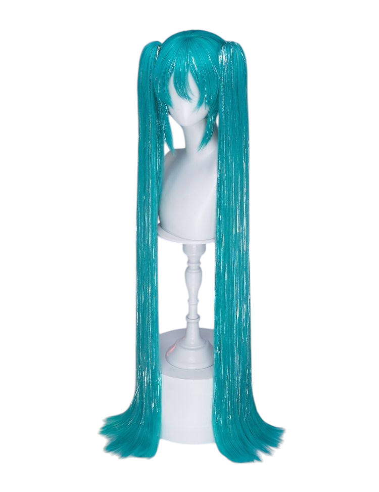 White Smoke Hatsune Miku (Holographic Silk Ver.) Cosplay Wig - Vocaloid (100cm Micro-Crimped Laser Tinsel) (FEVERCOS)