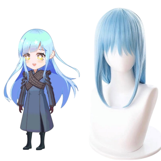 White Smoke Rimuru Tempest Cosplay Wig - That Time I Got Reincarnated as a Slime (Silver Blue Long) (FEVERCOS)