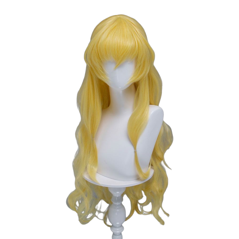 White Smoke Yukari Yakumo Cosplay Wig - Touhou Project (80cm Golden Blonde Long) (FEVERCOS)