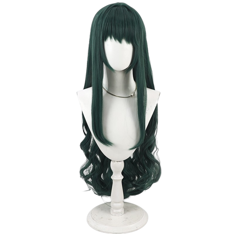White Smoke Rina Toin Cosplay Wig - Mermaid Melody Pichi Pichi Pitch (Dark Green Curly) (FEVERCOS)