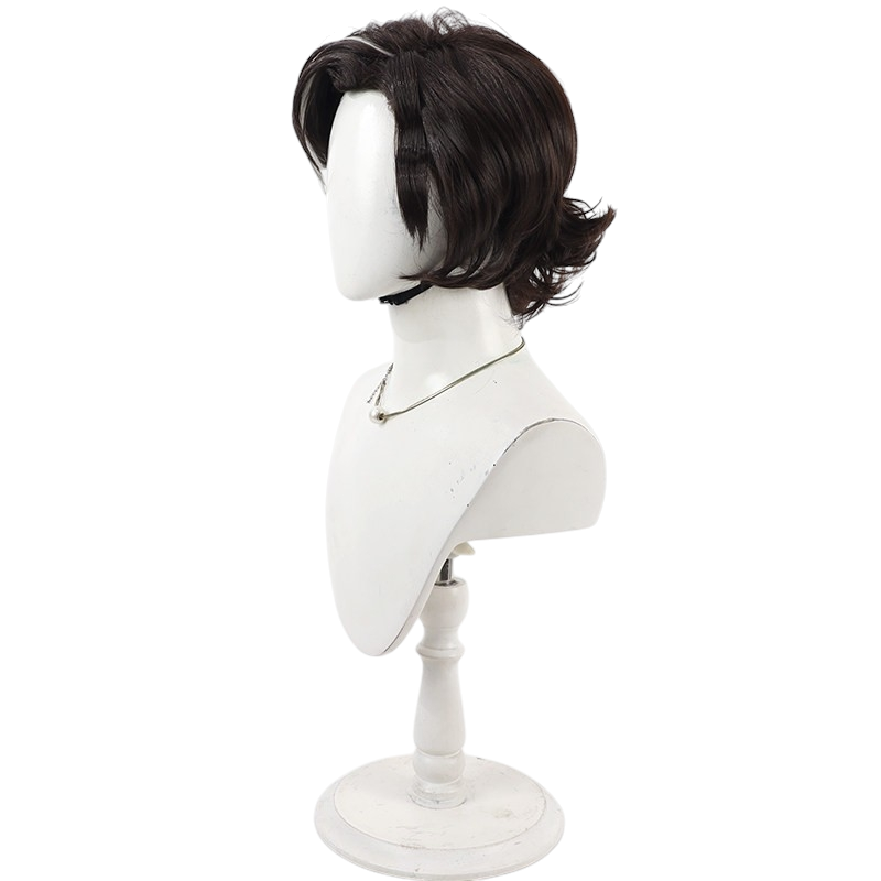 White Smoke Verso Cosplay Wig - 33rd Expedition Team (Dark Brown Widow's Peak White Highlights) (FEVERCOS)