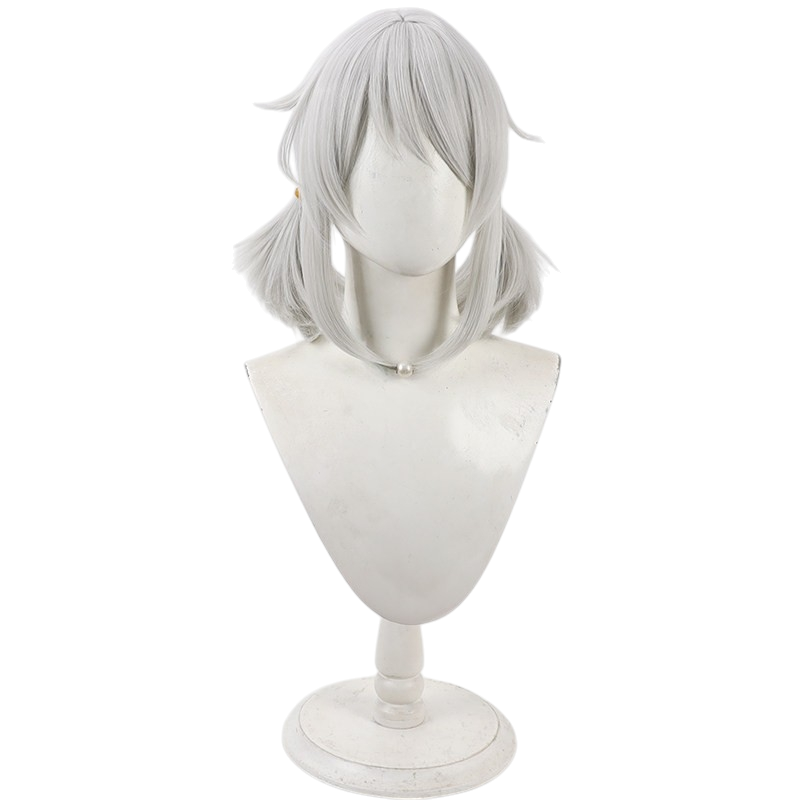 White Smoke Hishi Miracle (New Outfit) Cosplay Wig - Uma Musume (Grey-Blue with Tail) (FEVERCOS)