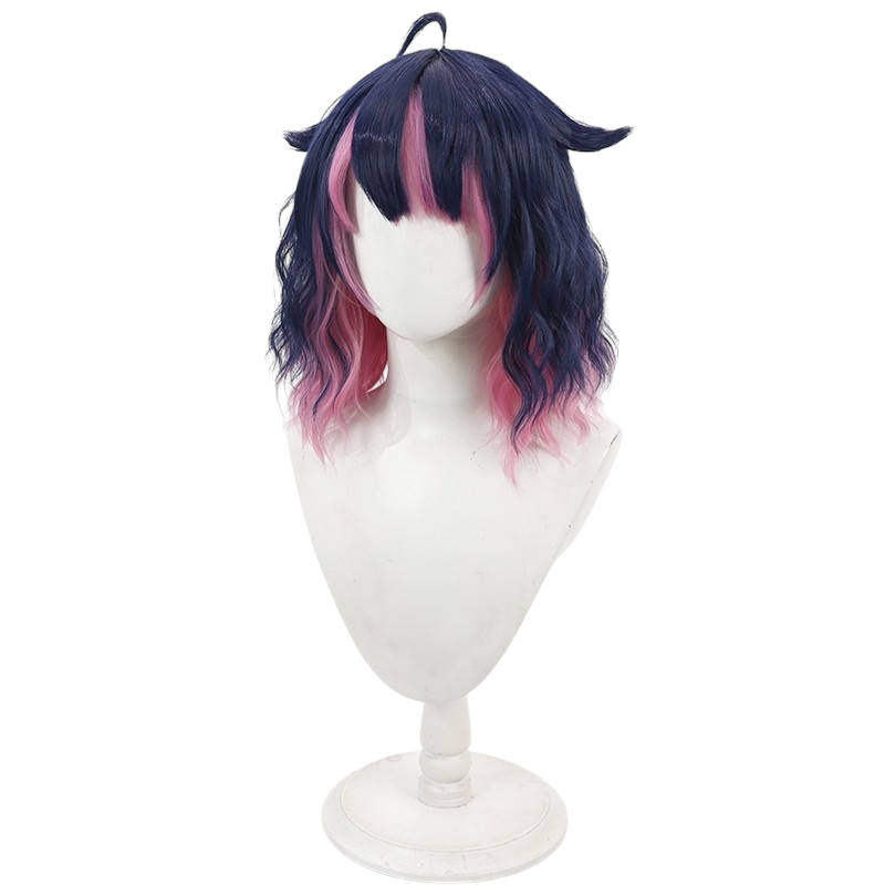 White Smoke Lamli Bennett Cosplay Wig - Devil Butler with Black Cat (Gradient Wavy) (FEVERCOS)
