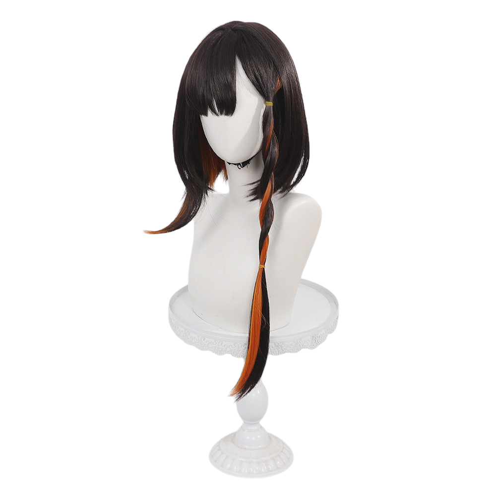 White Smoke Jie Cosplay Wig - Arknights (Twisted Braid Highlights Scalp) (FEVERCOS)