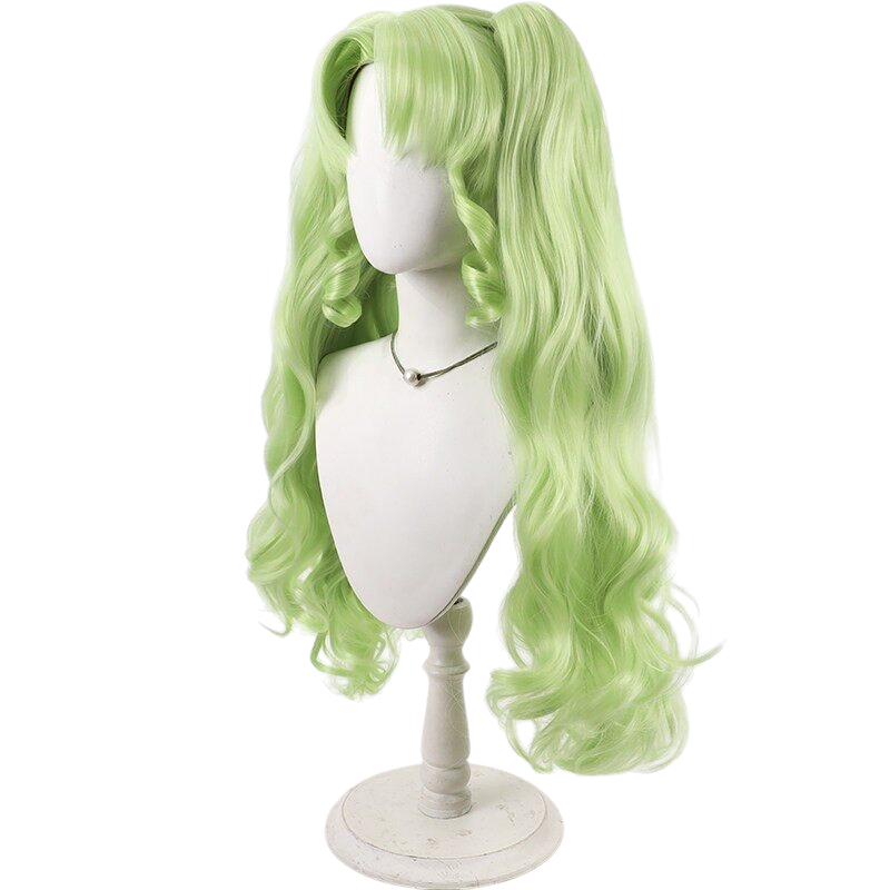 White Smoke Falulu Cosplay Wig - PriPara (Green Detachable Twin Tails) (FEVERCOS)