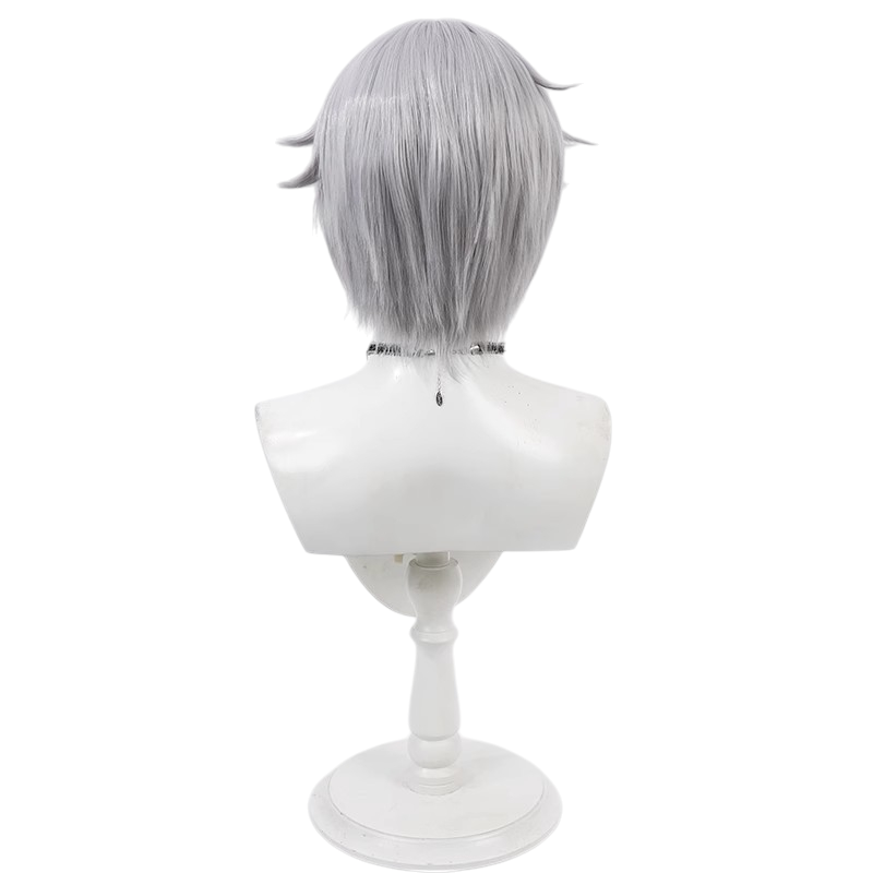 White Smoke Yukikaze Kamina Cosplay Wig - 18TRIP (Grey-Blue Side Part) (FEVERCOS)