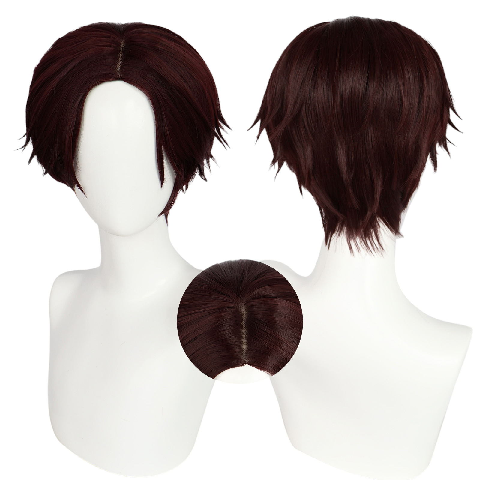 White Smoke Hayato Suo Cosplay Wig - Wind Breaker (Brown Eyepatch Style) (FEVERCOS)