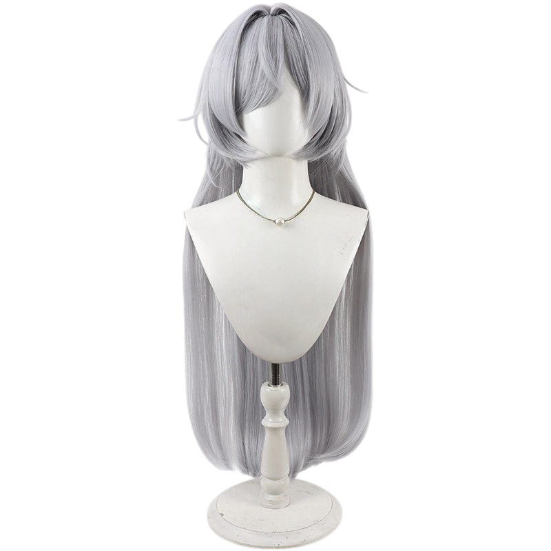 White Smoke Mornye Cosplay Wig - Wuthering Waves (Light Blue Long Loose) (FEVERCOS)