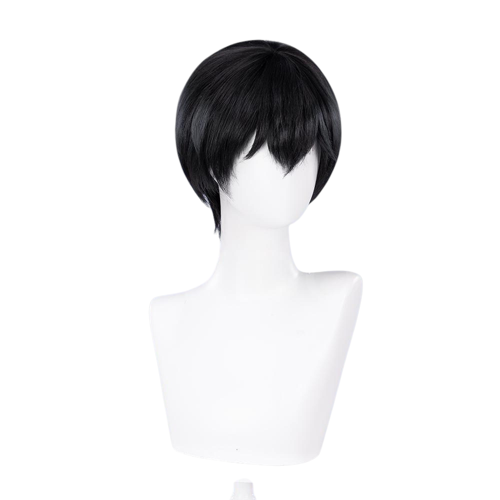 White Smoke Olruggio Cosplay Wig - Witch Hat Atelier (32cm Black Short) (FEVERCOS)