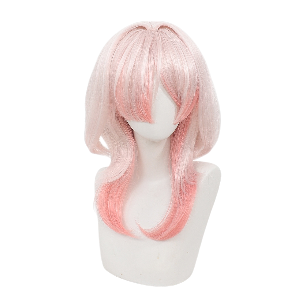 White Smoke Mifu Cosplay Wig - Arknights: Endfield (Pink Gradient Scalp) (FEVERCOS)