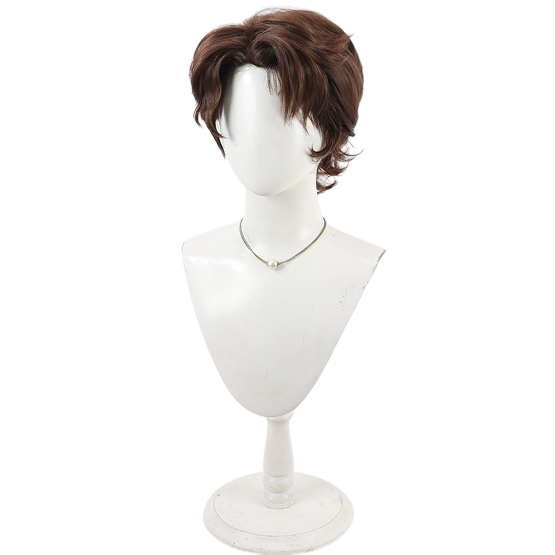 White Smoke Gustav Cosplay Wig - 33rd Expedition Team (Brown Widow's Peak) (FEVERCOS)
