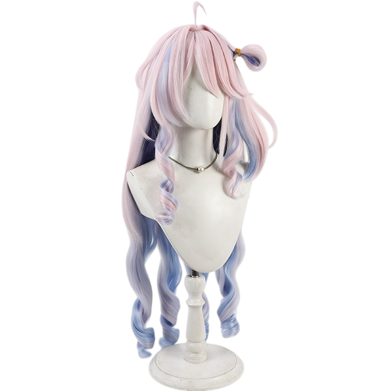 White Smoke Danya Cosplay Wig - Wuthering Waves (Voluminous Pink Spiral Curls) (FEVERCOS)