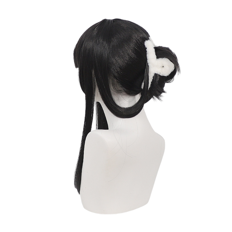 White Smoke D: Killer Wife Cosplay Wig - NIKKE (Black Integrated Braid Updo) (FEVERCOS)