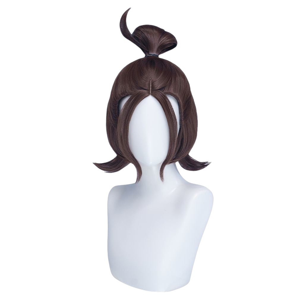 White Smoke Seisai Cosplay Wig - Pokemon Legends: Z-A (Brown Tied Up Scalp) (FEVERCOS)
