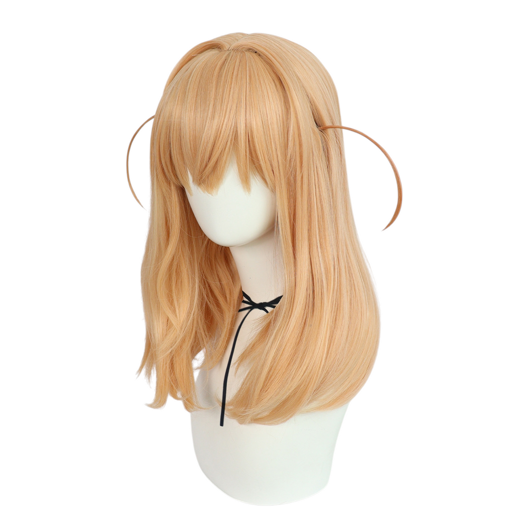 Tan Kaho Hinoshita Cosplay Wig - Love Live! Hasunosora (Golden Blonde) (FEVERCOS)