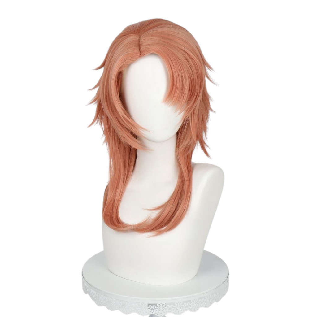 White Smoke Sabito Cosplay Wig - Demon Slayer (Orange Pink Layered Flipped Scalp) (FEVERCOS)