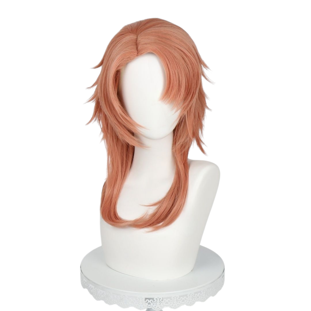 White Smoke Sabito Cosplay Wig - Demon Slayer (Orange Pink Layered Flipped Scalp) (FEVERCOS)