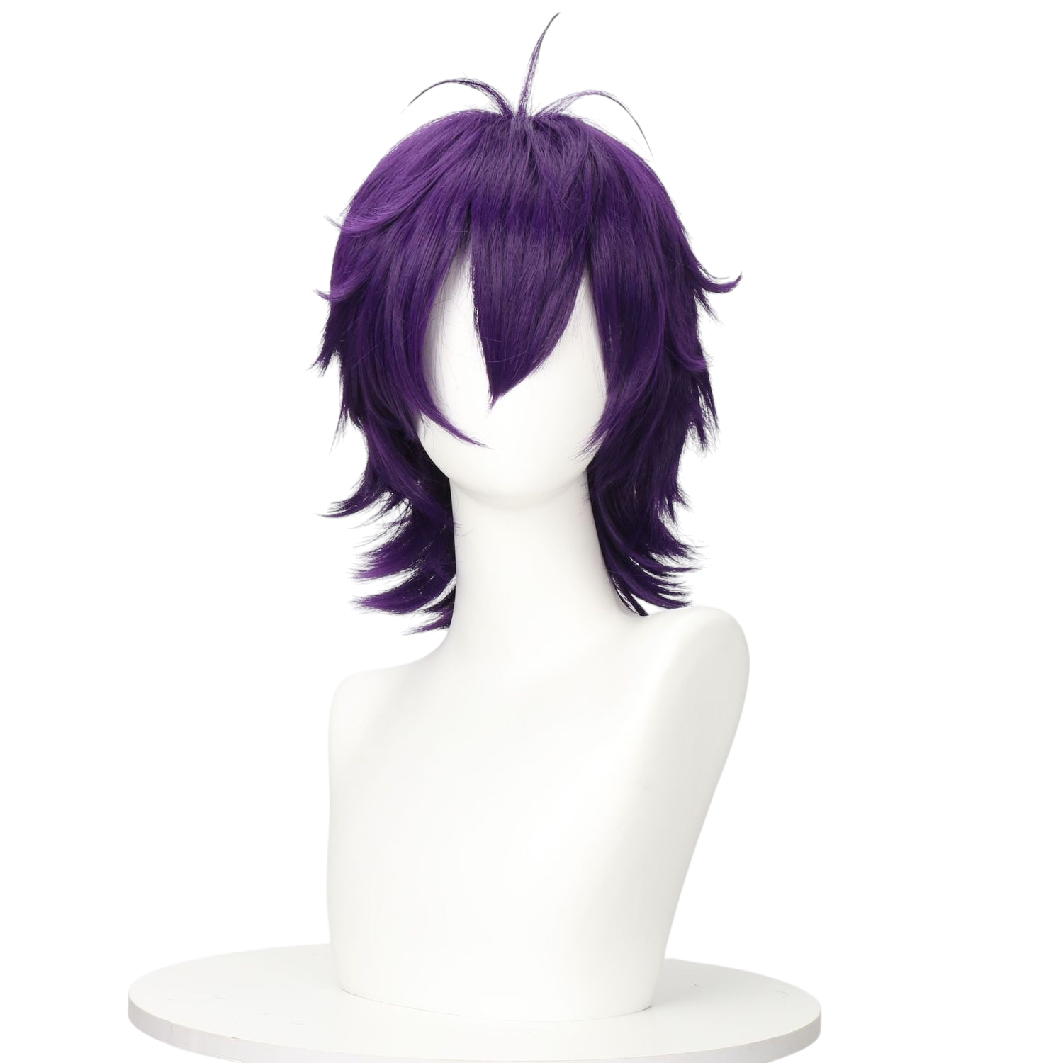 White Smoke Narancia Ghirga Cosplay Wig - JoJo's Bizarre Adventure (Purple Messy Short) (FEVERCOS)