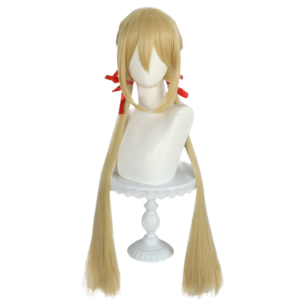 Light Gray Nanami Arihara Cosplay Wig - Riddle Joker (Pink Twin Tails) (FEVERCOS)