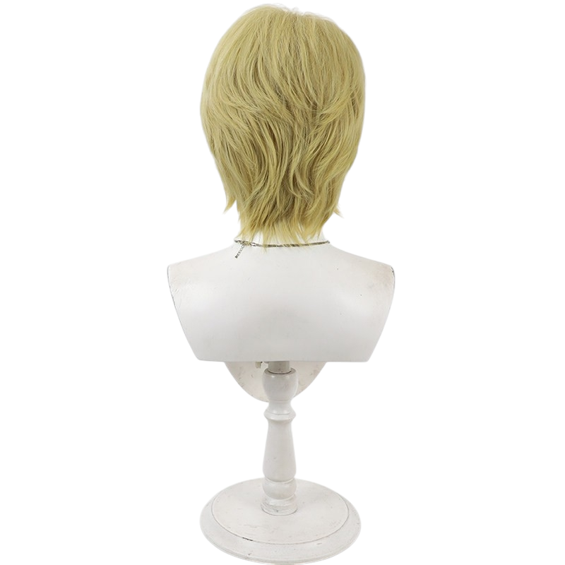 White Smoke Mu La Flaga Cosplay Wig - Mobile Suit Gundam SEED (Blonde Swept Short) (FEVERCOS)