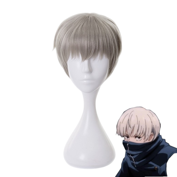 White Smoke Toge Inumaki Cosplay Wig - Jujutsu Kaisen (Ash Blonde Flipped) (FEVERCOS)
