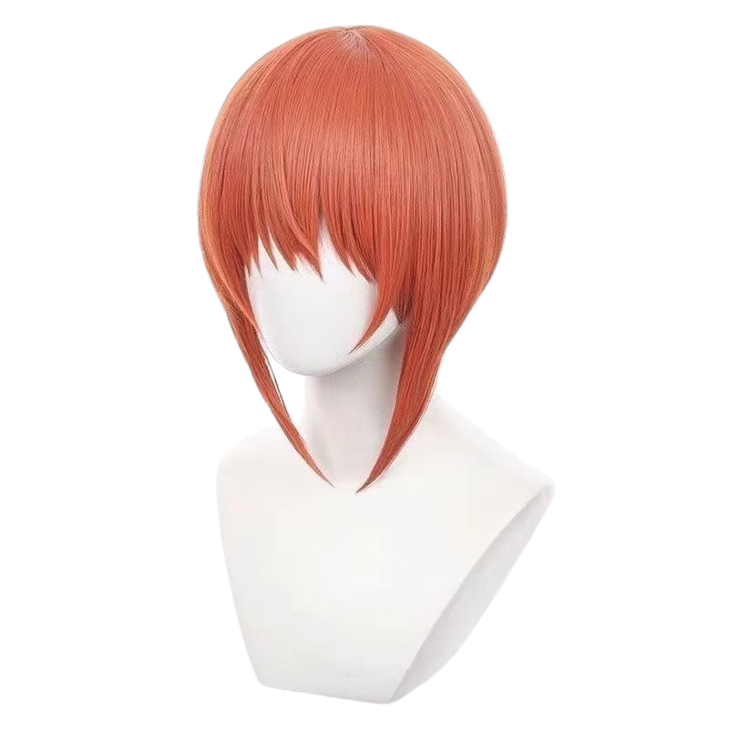 White Smoke Kagura Cosplay Wig - Gintama (Short Orange/Red with Scalp) (FEVERCOS)