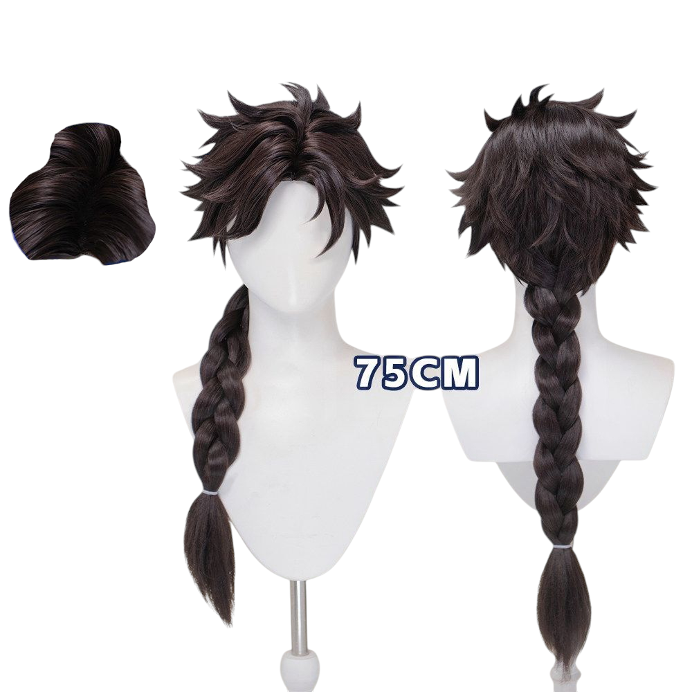 White Smoke Xiaoyao Cosplay Wig - Paranormal Action Squad (75cm Brown Tied-Up Scalp) (FEVERCOS)