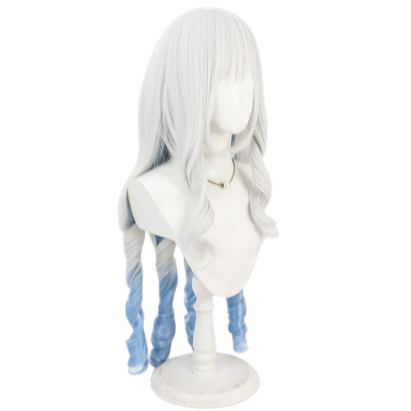 White Smoke Lily Shirogane Cosplay Wig - Aikatsu Stars! (Two-Tone Gradient Roman Curls) (FEVERCOS)