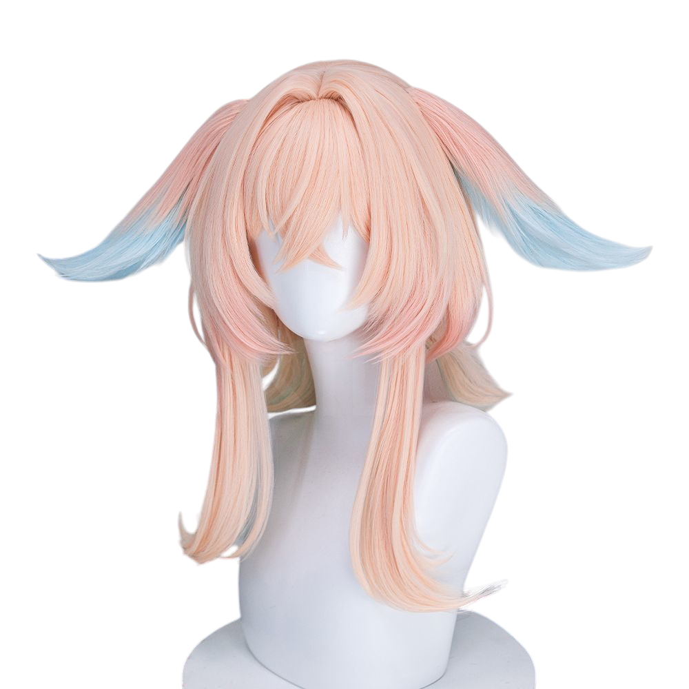 White Smoke Linnea Cosplay Wig - Genshin Impact (38cm Custom Color Detachable Ears) (FEVERCOS)