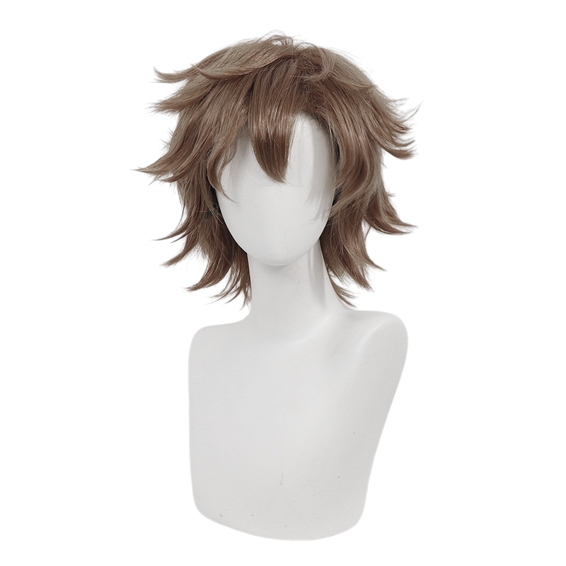 White Smoke Finson Hunt (Dentist/Undead) Cosplay Wig - Identity V (Brown Teased Flipped) (FEVERCOS)
