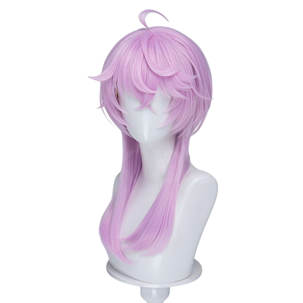 White Smoke Michel Nostradamus Cosplay Wig - Record of Ragnarok (48cm Purple Teased Roots) (FEVERCOS)