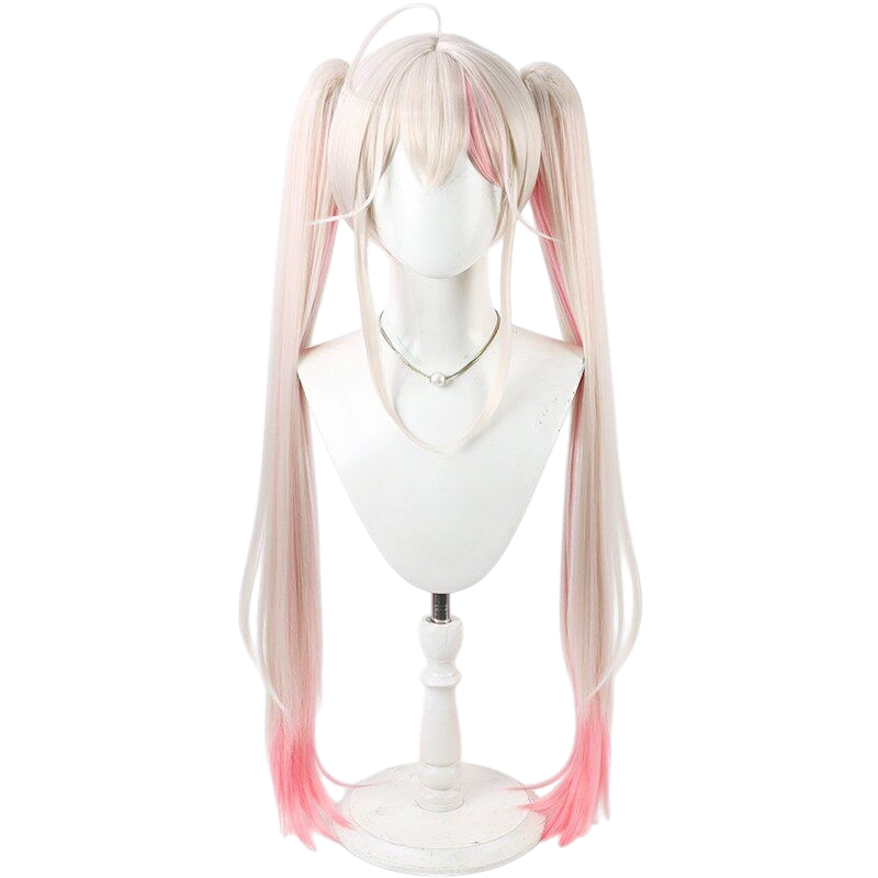 White Smoke Jackal Cosplay Wig - Goddess of Victory: NIKKE (Detachable Twin Tails) (FEVERCOS)