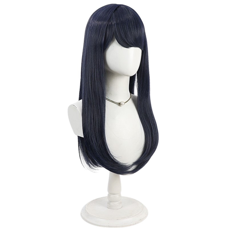 White Smoke Hiruko Shizukuhara Cosplay Wig - Final Defense Academy (Dark Blue Scalp) (FEVERCOS)