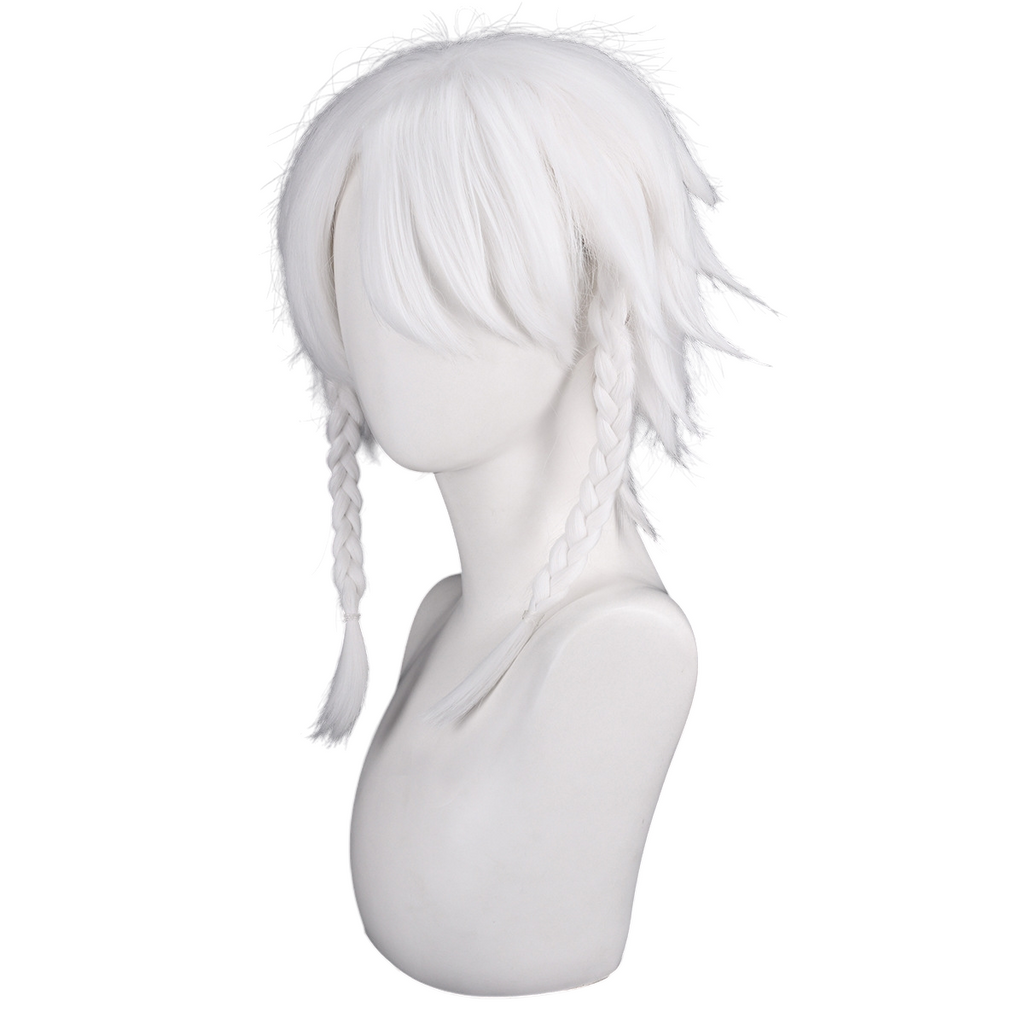 White Smoke Eli Clark (Seer 'White') Cosplay Wig - Identity V (White Teased Roots) (FEVERCOS)