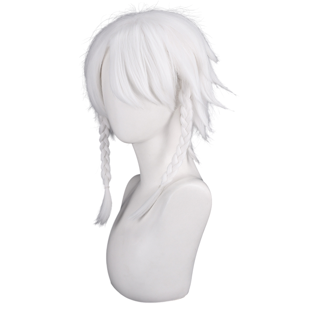 White Smoke Eli Clark (Seer 'White') Cosplay Wig - Identity V (White Teased Roots) (FEVERCOS)