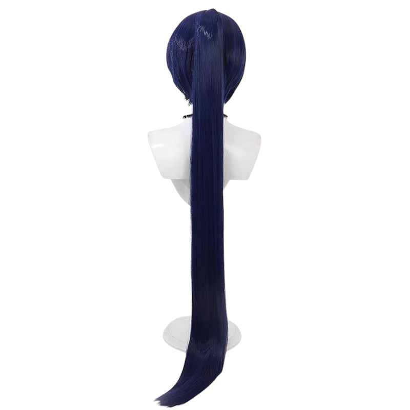 White Smoke Boschi Arenas Cosplay Wig - Devil Butler with Black Cat (Detachable Ponytail) (FEVERCOS)