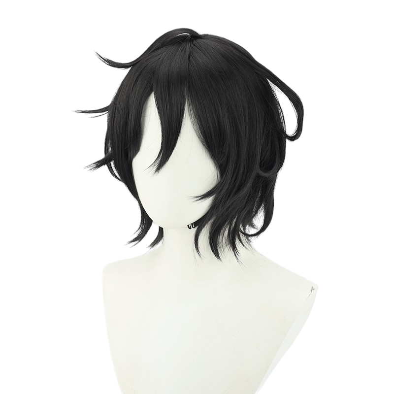 White Smoke Akira Asai Cosplay Wig - Call of the Night (Everyday Black Short) (FEVERCOS)
