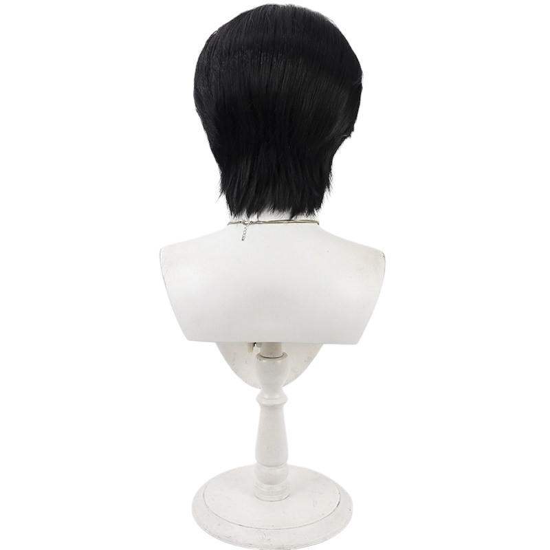 White Smoke Zeztz (Manzumo) Cosplay Wig - Kamen Rider ZZZ (Black Teased Short) (FEVERCOS)