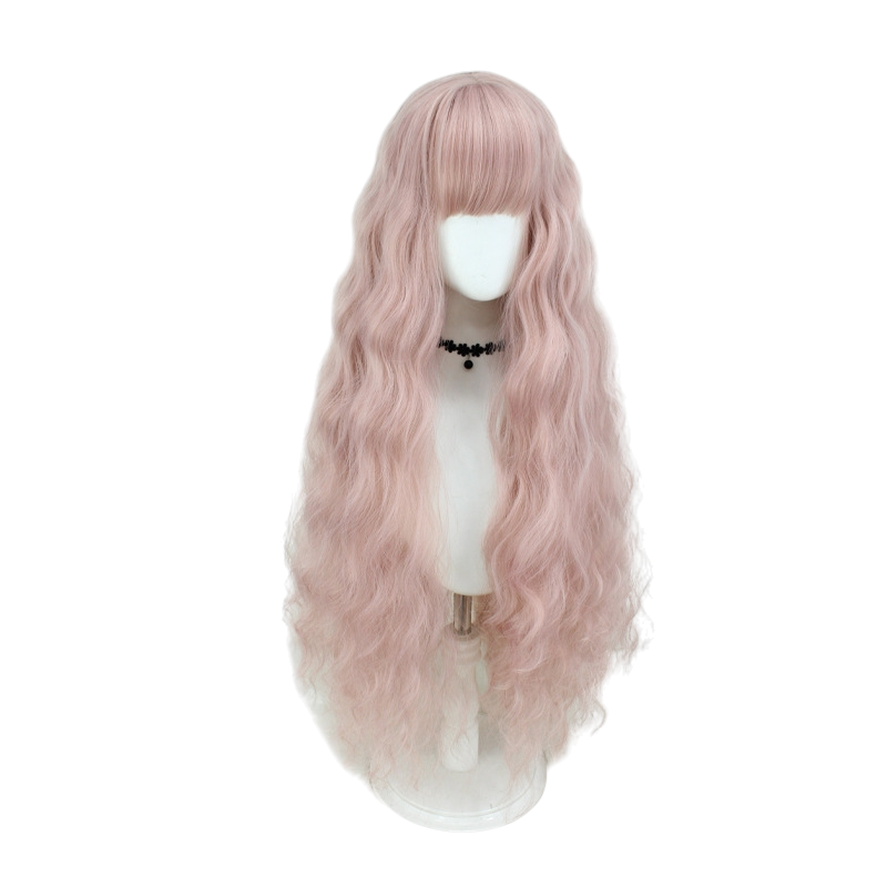 White Smoke Reira Serizawa Cosplay Wig - NANA (Pink Crimped Curly) (FEVERCOS)
