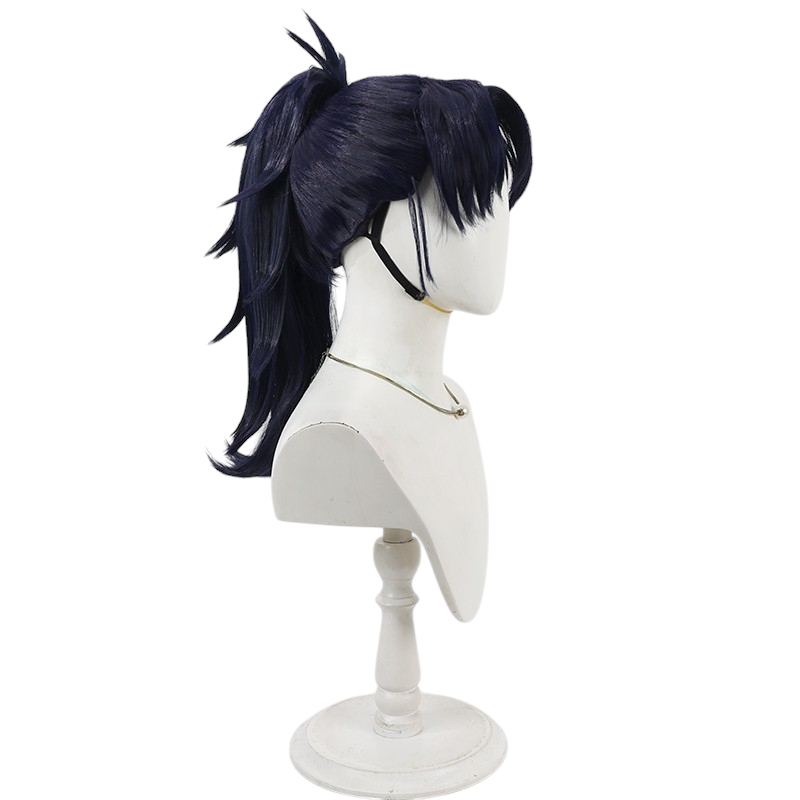 Light Gray Koheita Nanamatsu Cosplay Wig - Nintama Rantaro (Blue/Purple Spiky) (FEVERCOS)