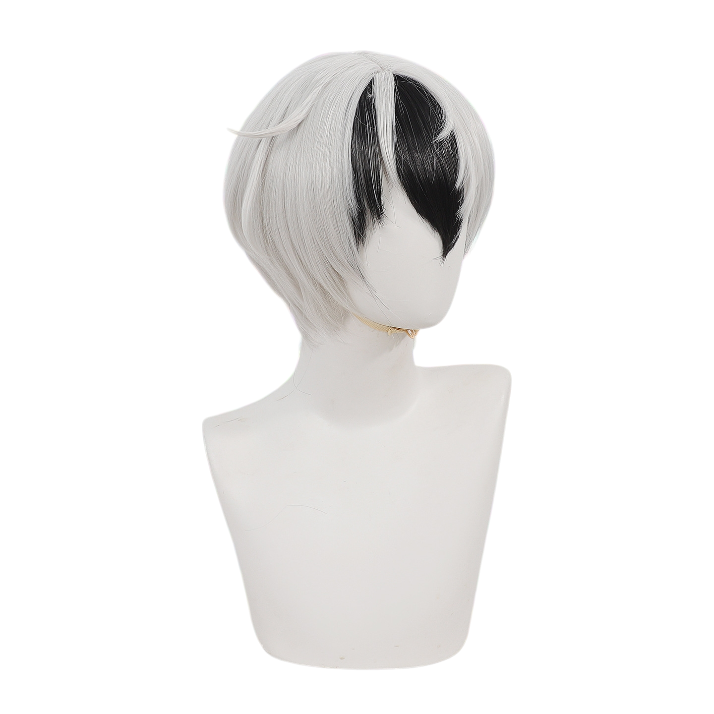 White Smoke Kurikara Gou Cosplay Wig - Touken Ranbu (Silver White Highlights) (FEVERCOS)